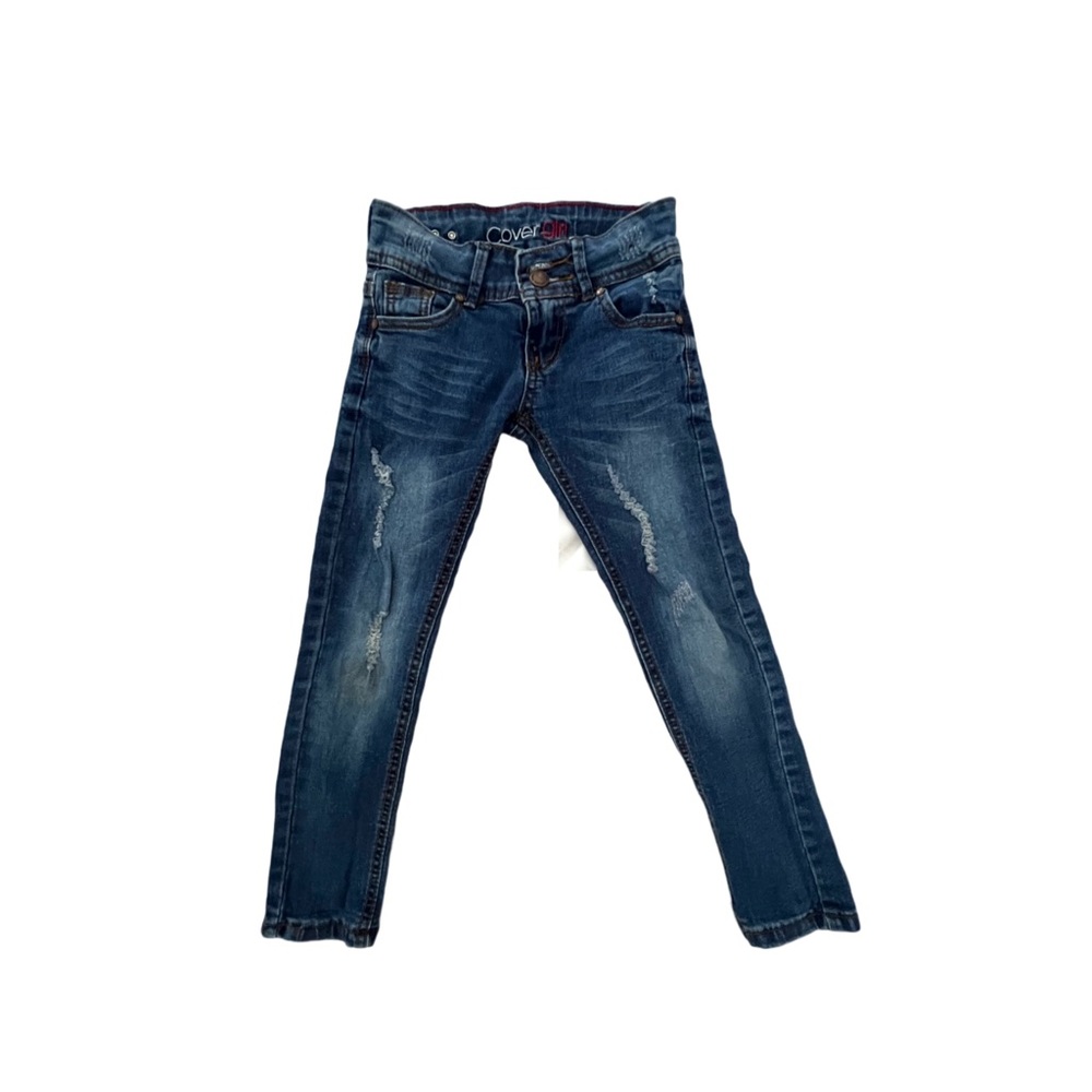 Girls Distressed Skinny Leg Denim Jeans by CoverGirl
